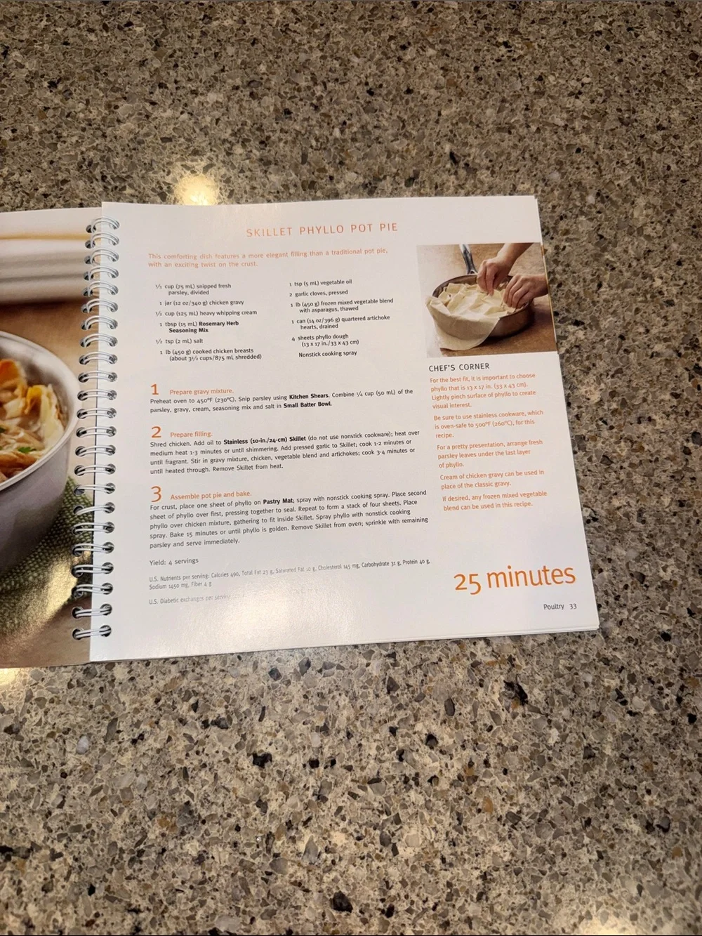 The Pampered Chef 29 Minutes to Dinner Volume 2 Cookbook - White & Green Cover